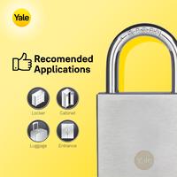 Gambar YALE YALE 50mm BRASS PADLOCK WITH SATIN CHROME FINISH (Gembok) Y120B/50/127/1 50mm dari Yale Home Indonesia Kota Administrasi Jakarta Barat 2 Tokopedia