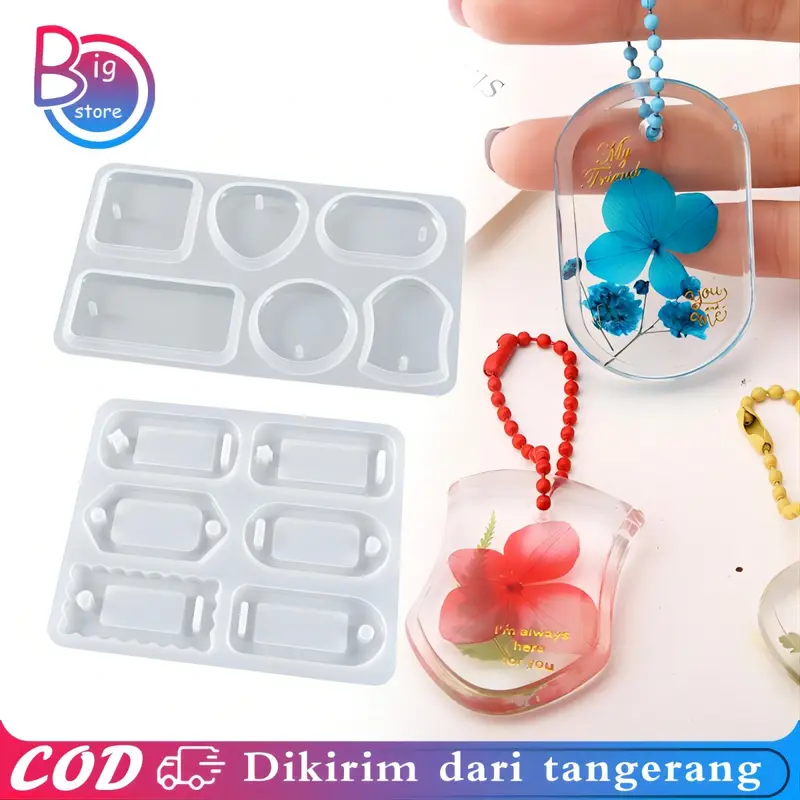 Cetakan Resin Kalung / Cetakan Resin Anting / Cetakan Silikon Liontin / Cetakan Resin Epoxy Untuk Membuat Perhiasan DIY 0