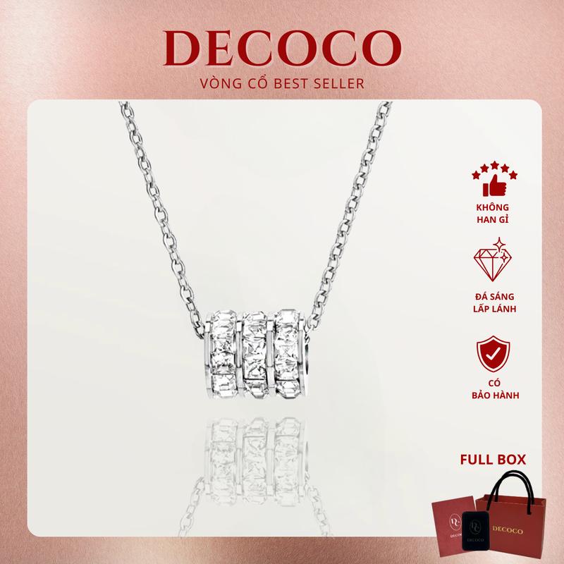 KHÔNG ĐEN GỈ - Vòng cổ, Dây Chuyền, Trang Sức Nữ BLING RING titan không đen gỉ De Coco (kèm Túi giấy + Hộp + Thiệp) Women Jewelry Chain DECOCO