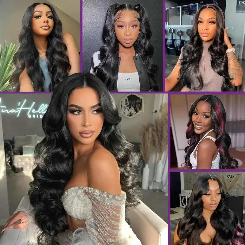 Wear Easy Go Glueless Wig Human Hair Body Wave 6x4 5x5 9x6 7x5 Lace Closure Glueless Wig Human Hair Ready To Wear Pre Cut Pre plucked Hairline 7