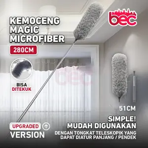 Kemoceng Microfiber 280cm Tarik Tekuk Panjang Alat Pembersih Langit-Langit Rumah