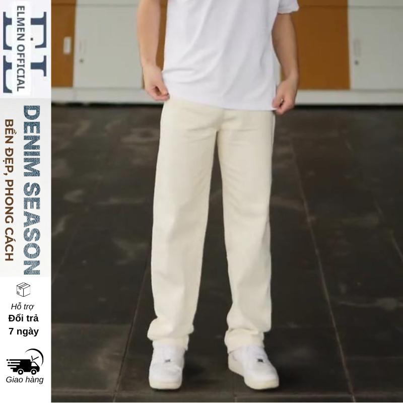 Quần jean Nam Form ống đứng suông rộng, chất liên jean mềm mại ca cá tính Menswear Pants Có Túi. 7