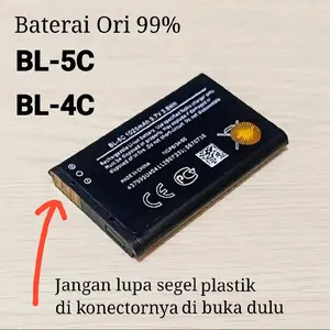 Baterai NOKl4 Ori 99% BL-5C & BL-4C Baterai hp jadul kualitas Battery Standart 1000mAh Baterai