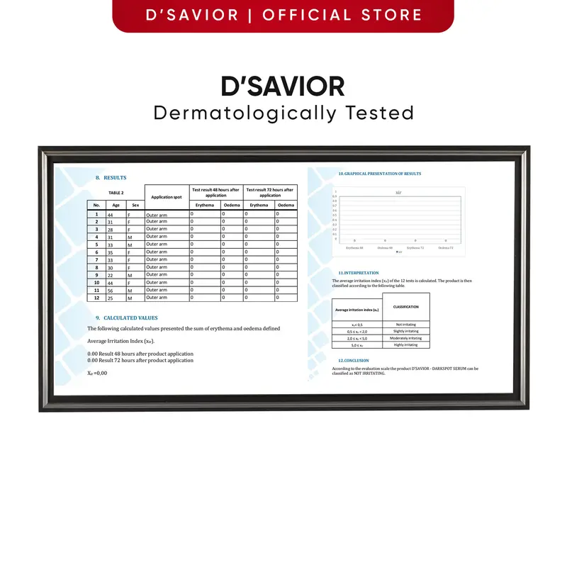 D'SAVIOR Darkspot Serum Ethyl Ascorbic Acid 20ml | Serum Wajah untuk Flek Hitam dan Bekas Jerawat 6