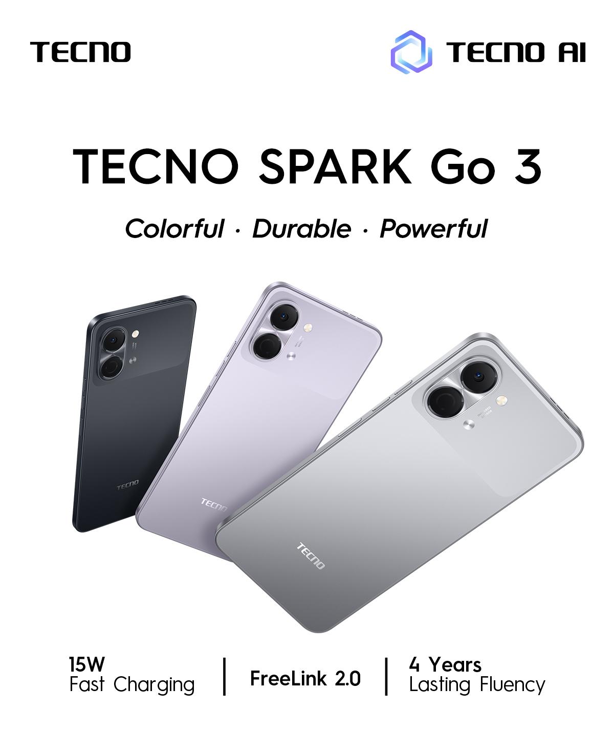 Muchazir] TECNO SPARK Go 3 4GB+4GB*/128GB, IP64, 6.75" HD+ ...