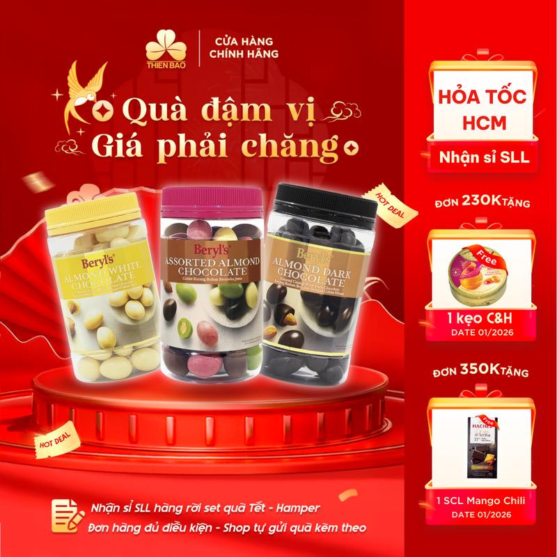 Socola hạnh nhân Beryl's 410g 450g - Beryl's Almond Chocolate 410g 450g
