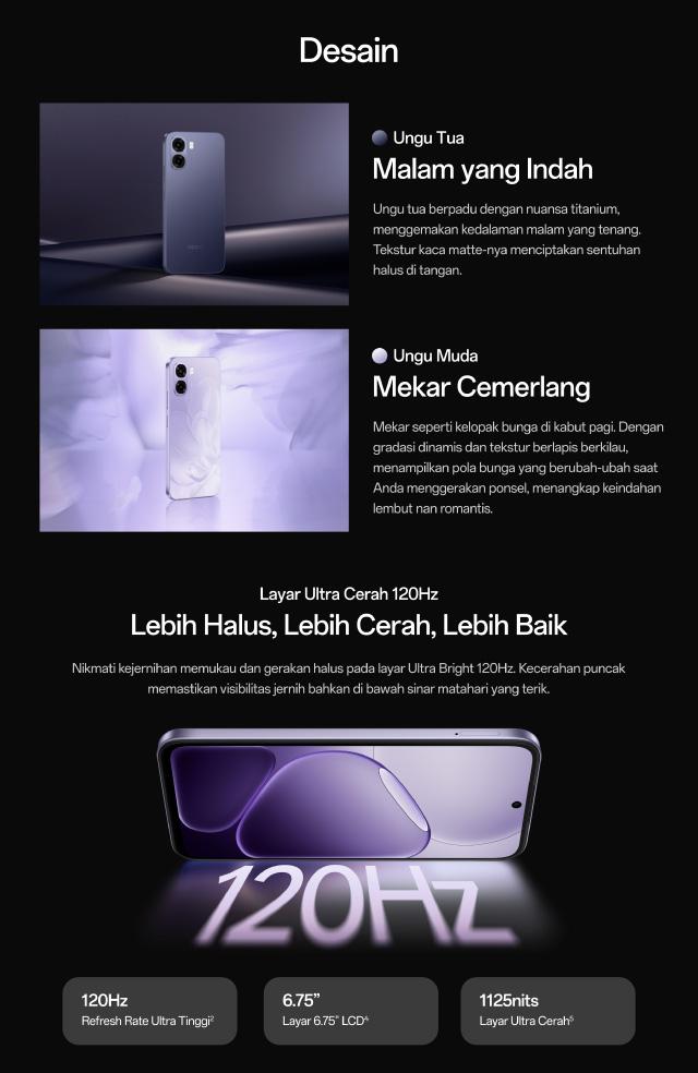 OPPO A6x 4GB/64GB & 4GB/128GB Smartphone [Snapdragon 685 4G, Layar Ultra Cerah 120Hz, Baterai 6500mAh]