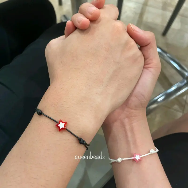 Gelang Couple Cube Starboy Warna Estetik Model Korea Simple Dan elegan Bracelets