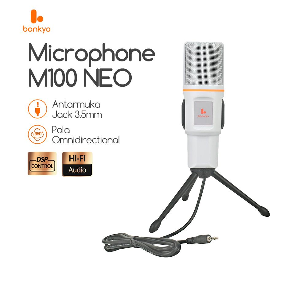 Bonkyo Soundcard F999MAX Logam Bluetooth dengan Mikrofon Kondenser M100NEO Pengurangan Kebisingan Cerdas untuk Live Streaming Karaoke Laptop Portabel Multi-Port