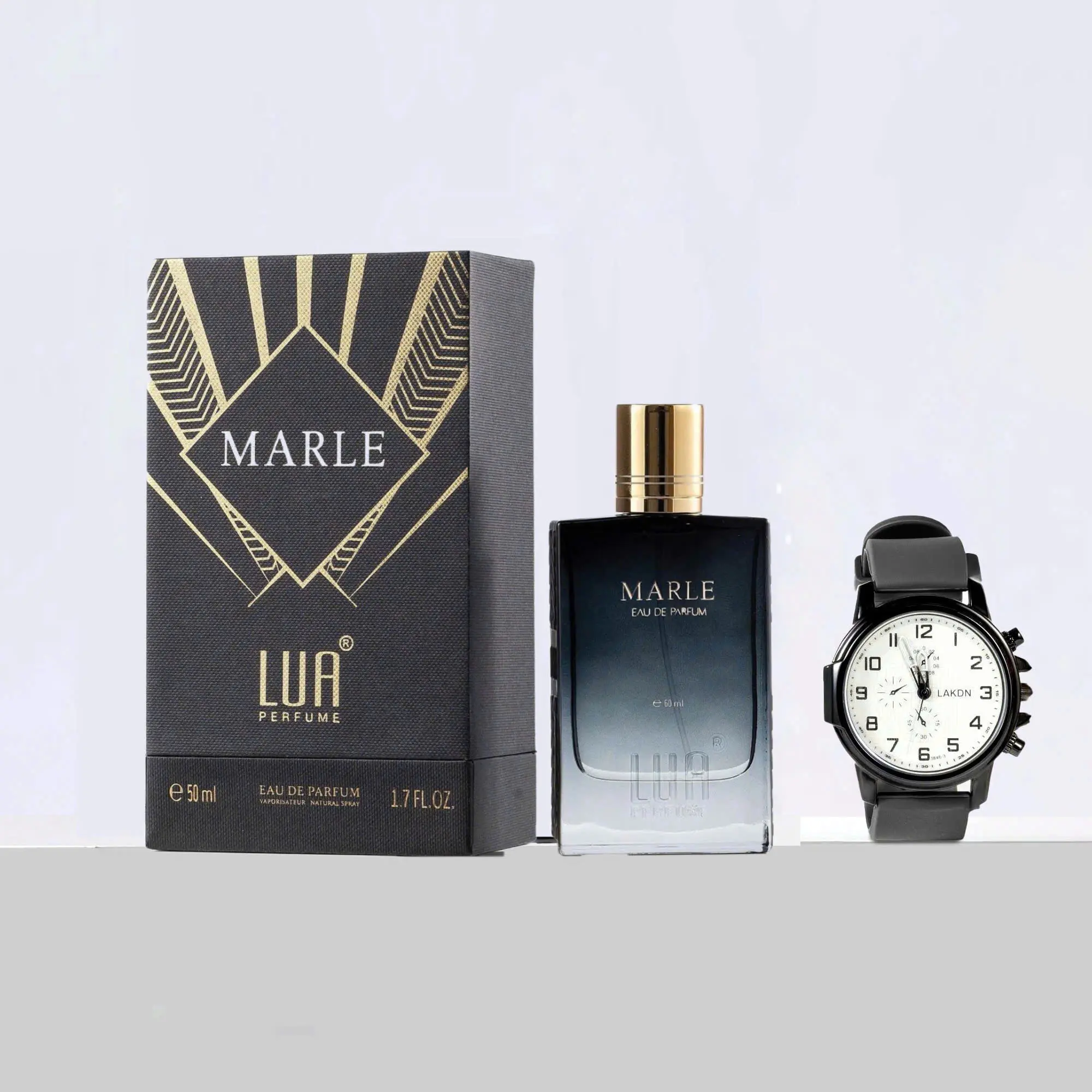 Nước hoa nam Marle 60ml + Đồng hồ pin nam ngẫu nhiên