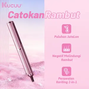 KUCUU Hair Straightener 2 in 1 – Catokan Pelurus dan Curly , Ion Protection Tanpa Bikin Kering KUCUU Hair Straightener 2 in 1 – Catokan Pelurus dan Curly , Ion Protection Tanpa Bikin Kering
