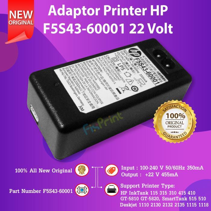 Gambar Adaptor F5S43-60001 22v 455mA 22 Volt Printer HP GT5810 GT5820 115 315 dari FixPrint Indonesia Kota Administrasi Jakarta Barat Tokopedia