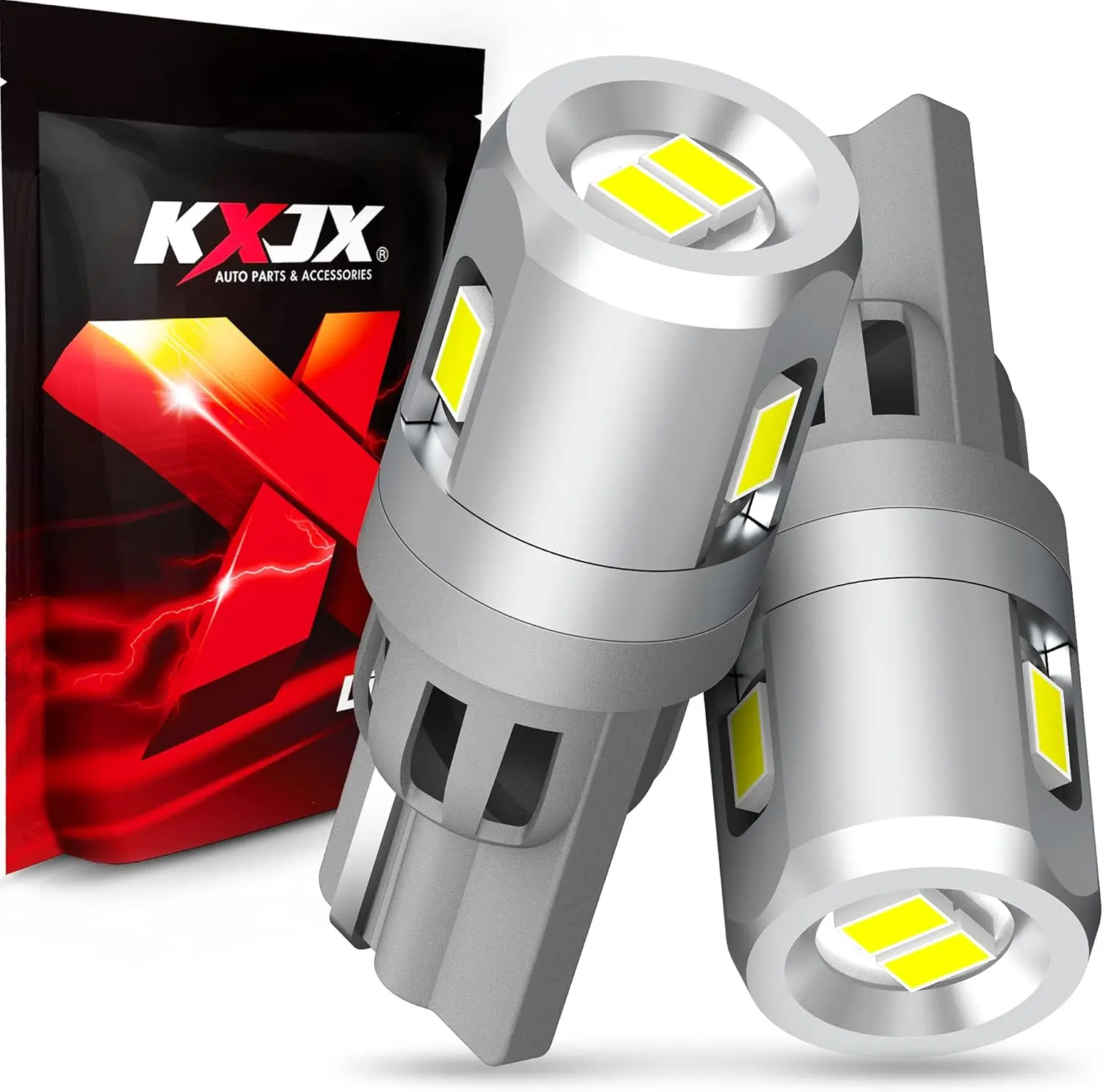 KXJX 194 LED Bulb 6000K White 168 T10 2825 W5W 5SMD Replacement Bulbs for Car Dome Map Door Courtesy Side Marker Reading Glove Box License Plate Lights (Pack of 2)