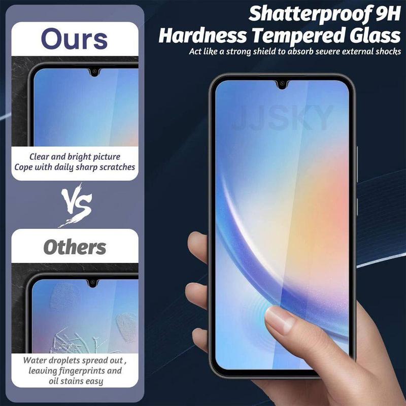 Product Introduction of 2-Pack MAXSHIELD Tempered Glass for Samsung Galaxy A Series (A80 A90 A73 A72 A71 A70 A56 A55 A54 A53 A52s A50S A35 A34 A33 A30S A25 A24 A23 A22 A20S A16 A15 A14 A13 A12 A06 A05S A04S A02S) & S25 24 23 Fe S20 Plus HD Clarity & 9H Screen Protector 10