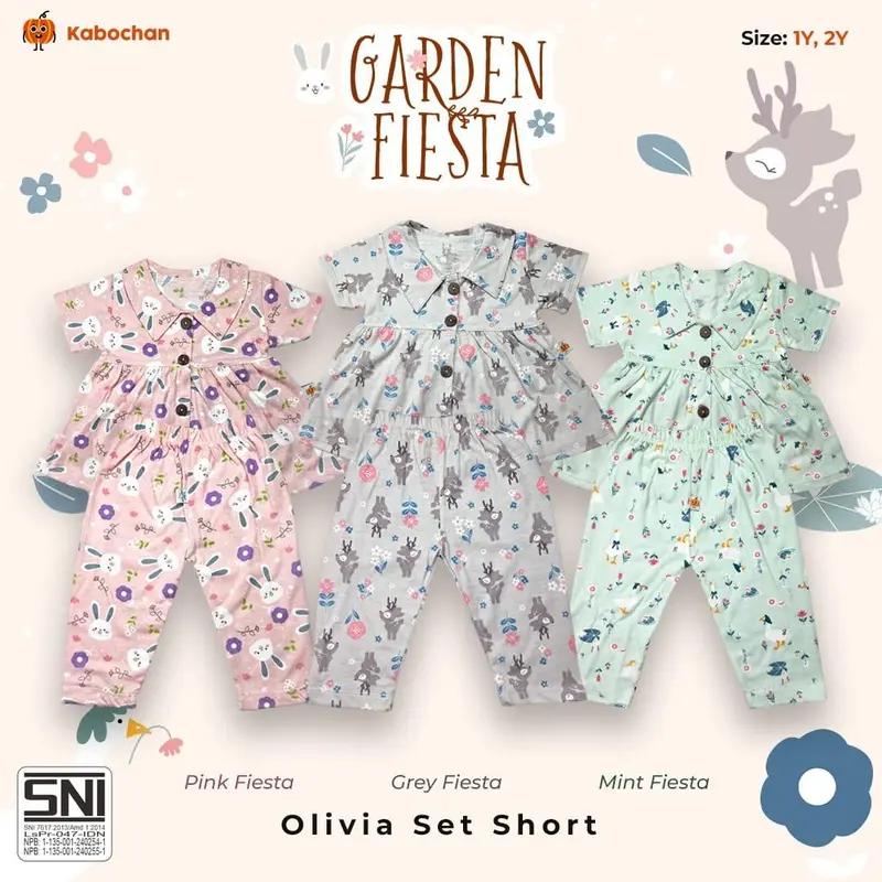 KABOCHAN baju bayi 3 pcs , DRESS BAYI 3 PCS  setelan pendek , setelan panjang , set evelyn size S M L LB XL 7