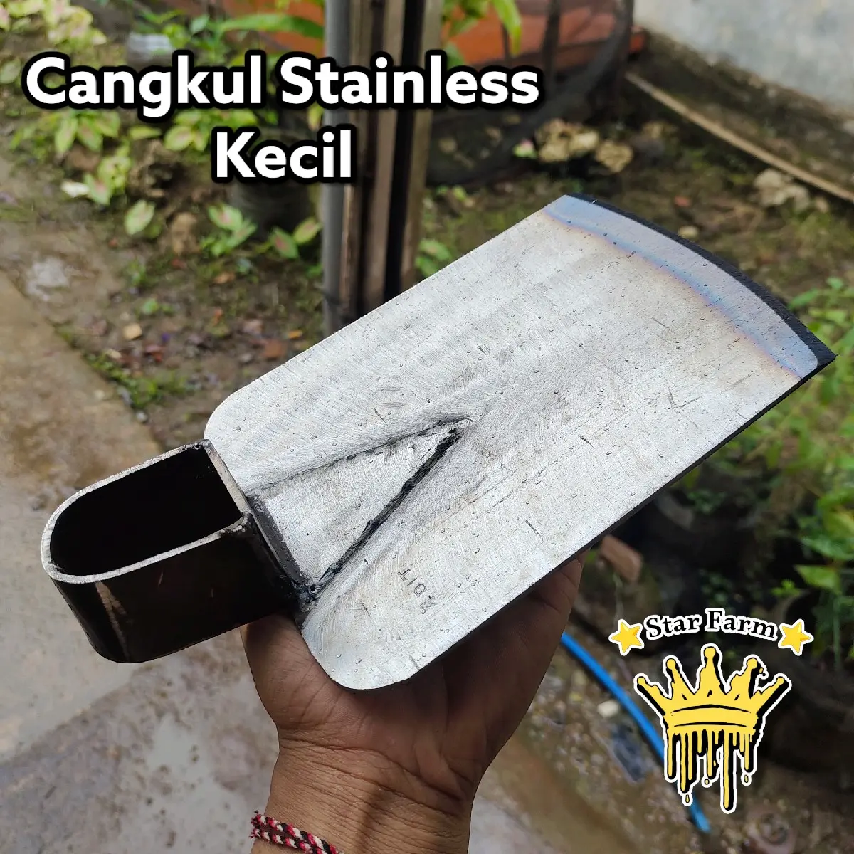 Cangkul Stainlesss Kecil - Cangkul Baja Putih Anti Karat Bahan Tebal 3 MM
