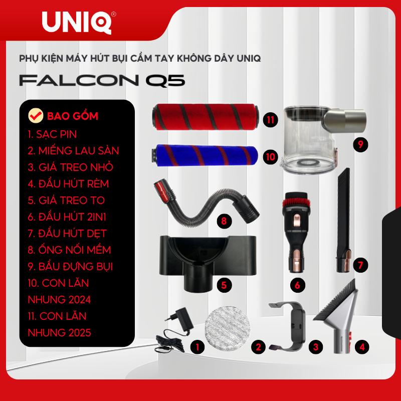 Phụ Kiện Máy Hút Bụi UNIQ Falcon Q5 Cầm Tay Không Dây Chính Hãng