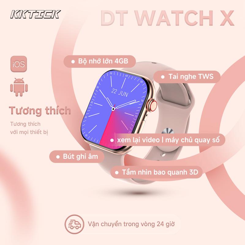 【KKTICK WATCH X Đồng Hồ Thông Minh Nam Nữ Đồng Hồ Thể Thao Màn Hình Cảm Ứng HD 2.04 Inch Trả Lời / Gọi Điện Nghe Nhạc Bluetooth Theo Máy Tính Theo Máy Đo Huyết Áp Nhịp Tim / Huyết Áp Đồng Hồ Bấm Giờ hk10  pro max Smartwatch đồng  hồ t2000promax