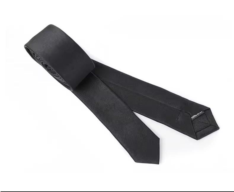 Product Introduction of Black Tie Thin Narrow Version Male Fashion Casual Young Thin Korean Narrow Small Thin Female Decoration Ins Match 22