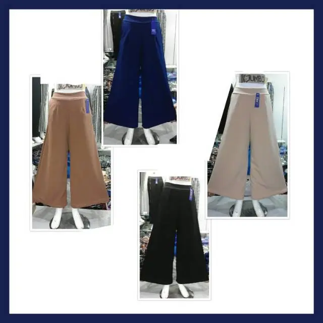 CELANA KULOT JUMBO BAHAN KULIT JERUK - KULOT CREPE JUMBO Karet Lembut Melar 5