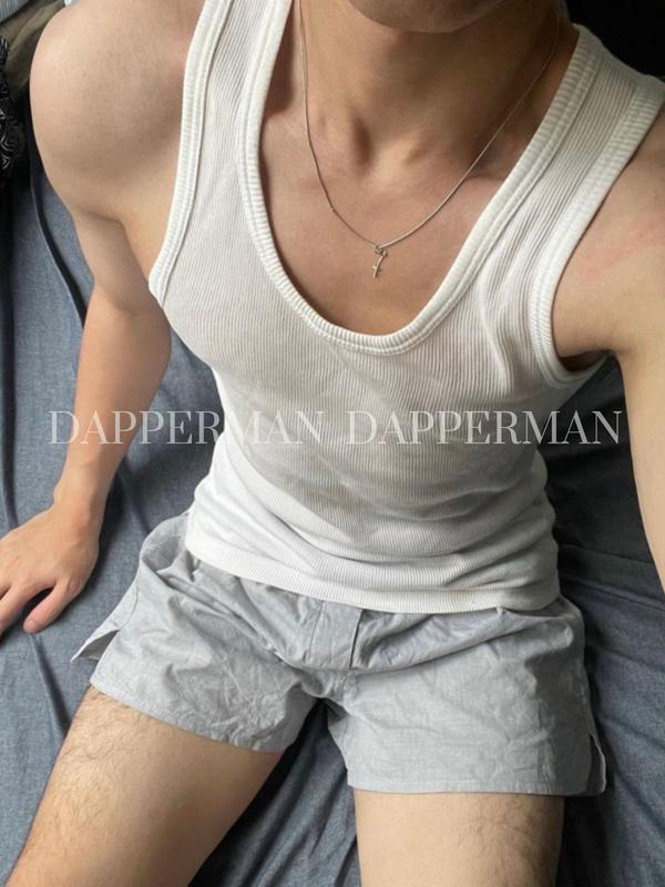 Áo ba lỗ thun gân nam chất thun lạnh polyester thoáng mát nhanh khô chất vải không nhăn hot trend ôm body DAPPERMAN