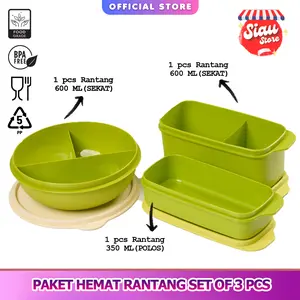 KOTAK MAKAN PAKET HEMAT 3 PCS ( 1 PAKET ISI 3 ) BPA FREE SIAU STORE