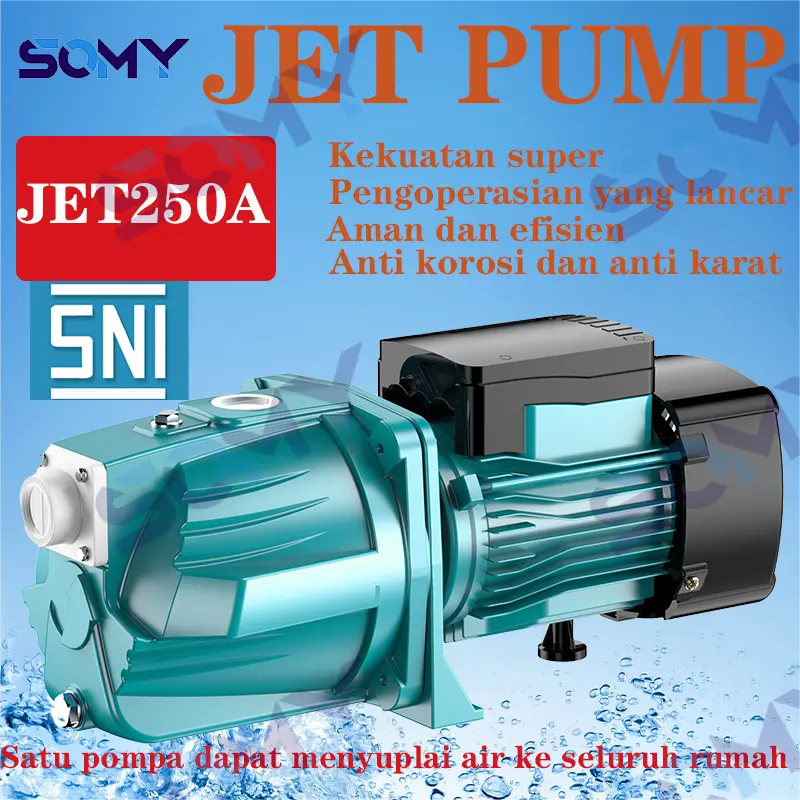 SOMY pompa air jetpump JET Pump JET250A  set komplit (jet pump 50 meter) PROMO pompa  air shimizu  indonesia pompacelup pompalistrik 2