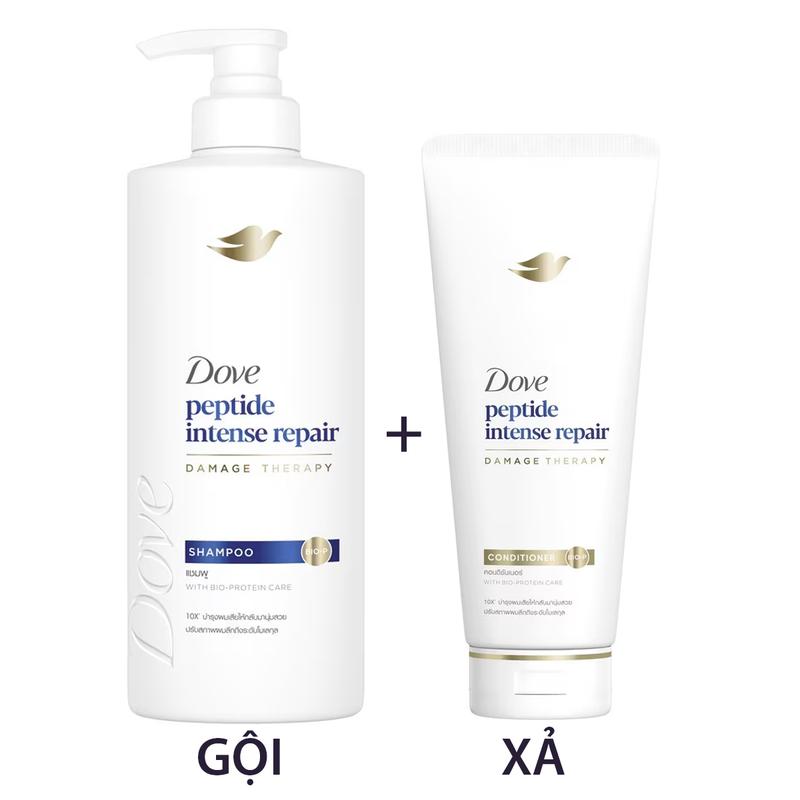 Combo Dầu Gội 360ml và dầu xả 330ml Phục Hồi Tóc Dove Thái Lan Intense Repair