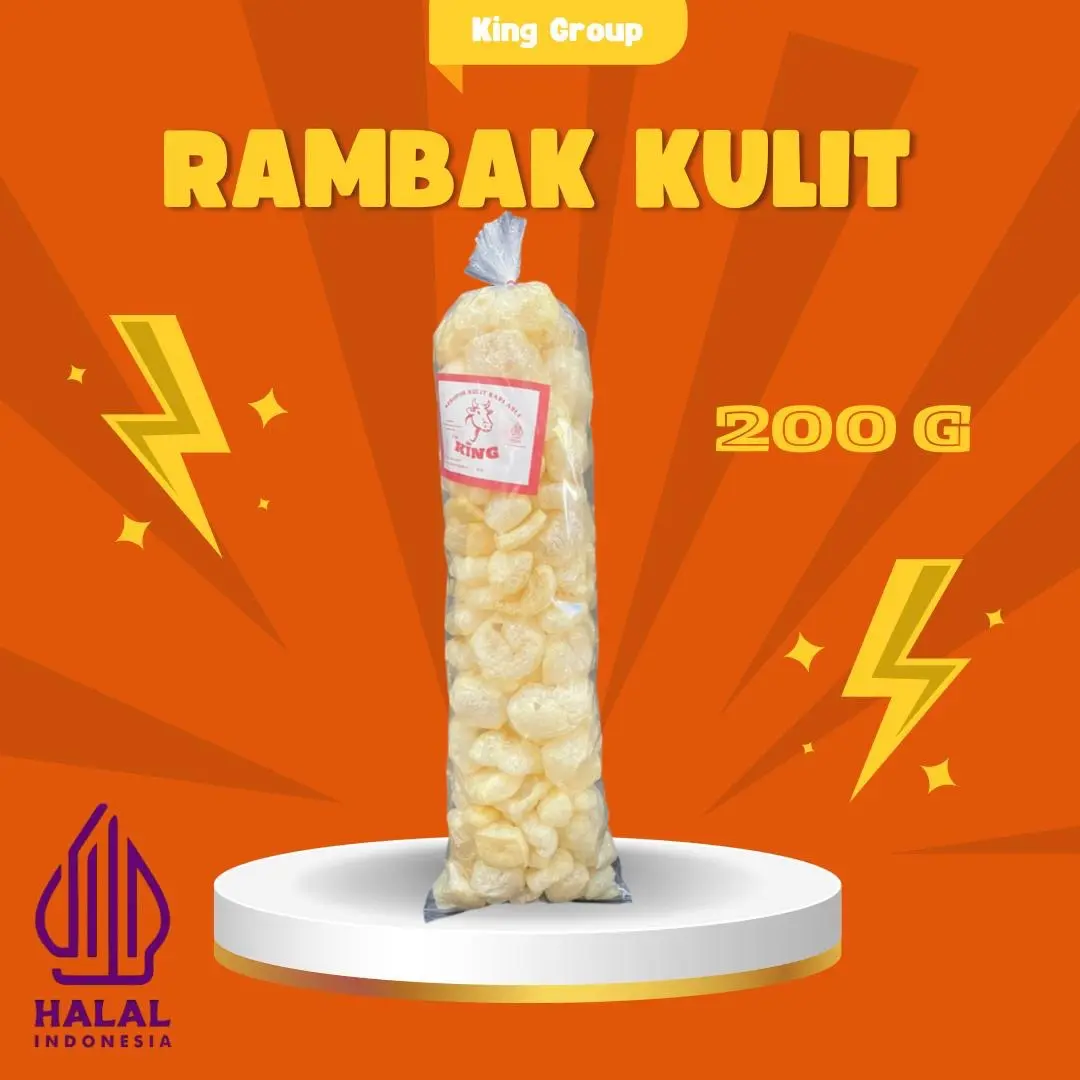 Dorokdok rambak kulit sapi asli solo kemasan @200g Camilan Asin Food Snack viral Pedas Cemilan Keripik