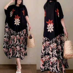 Daster Sogan - Batik Cap Rayon Super Busui Friendly Jumbo By Batik Cincaro - Fashion Wanita saila dress Motif Nyaman