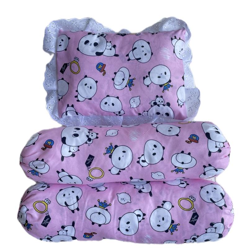 Set Bantal dan Guling Jumbo Katun Bayi dengan Corak Lucu - Empuk dan Aman untuk Tidur 8