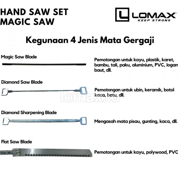 HAND SAW SET MAGIC SAW GERGAJI TANGAN AJAIB 1