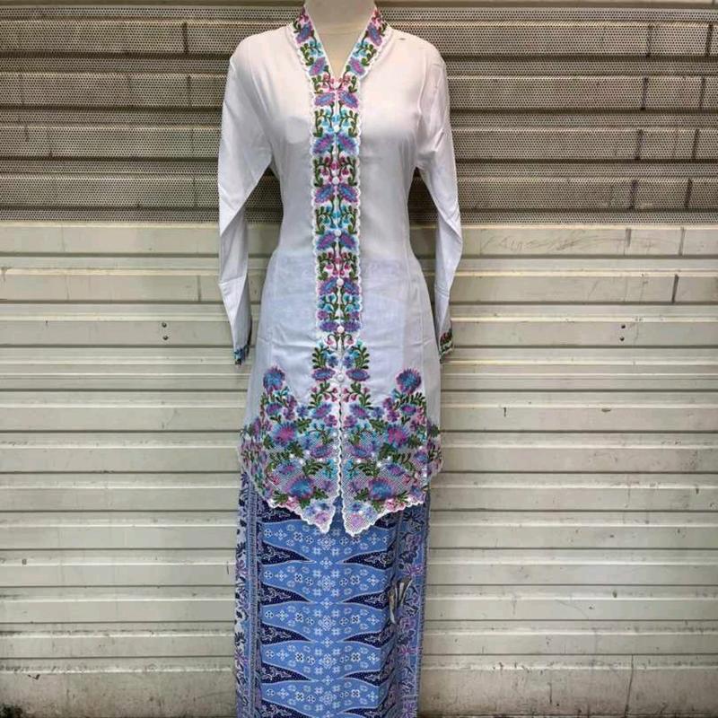 Atasan Kebaya TUNIK encim bordir warna // kebaya encim betawi. 3