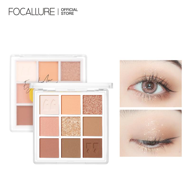Bảng phấn mắt Focallure, 9 màu, sắc tố cao, bột mịn, mới nhất