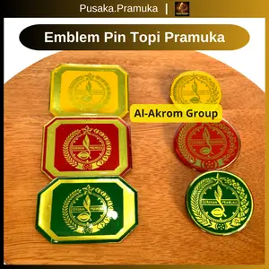 Emblem Pin Topi Pramuka Putra Putri Siaga, Penggalang, dan Penegak Bahan Logam dan Mika