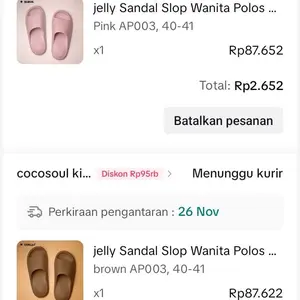 jelly Sandal Slop Wanita Polos Double Strap Sandal Wanita Ringan Empuk Bahan Karet Sendal Jepit hitam putih shoes pantai sendal