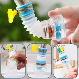 Sambungan Keran Air Filter Batuan Fleksibel Elastis Saringan Sambungan Air Kipas Untuk Wastafel Filter Air Serbaguna