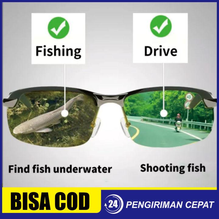 Kacamata photocromic keren anti silau siang malam bisa buat paser ikan dan berkendara kacamata  sunglass Lensa 1