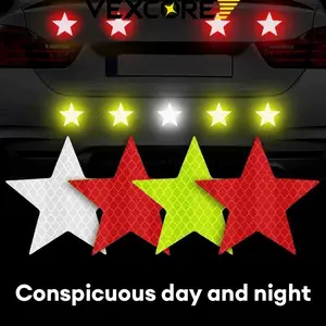 COD 10pcs Sticker Pemantul Cahaya Motor Star Sticker Reflektor Mobil Tempel Sticker Reflektor Motor Sticker Reflektor Sepeda