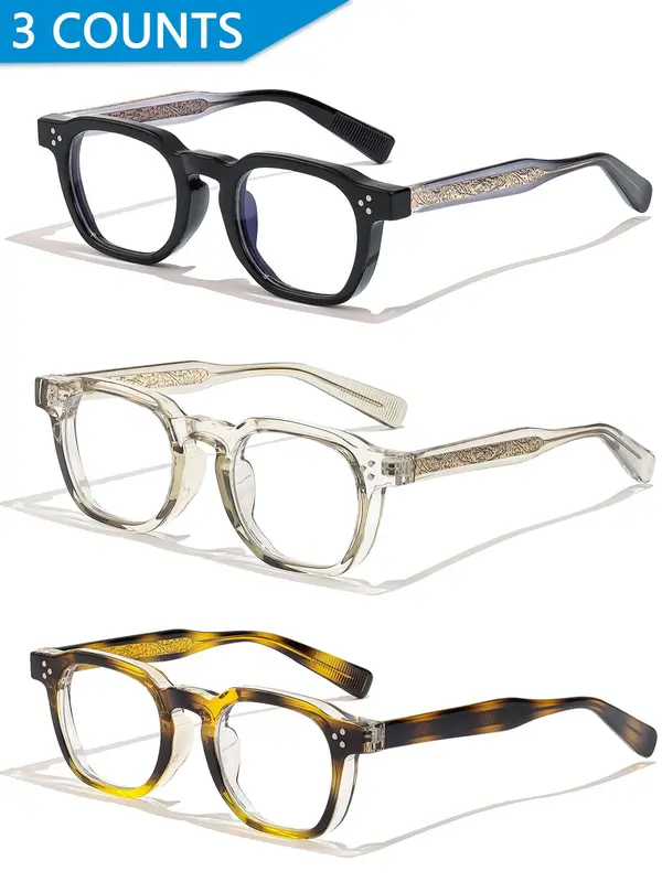 Retro Full Frame High Quality Eyeglasses, Fashion Anti-blue Light Eyeglasses for Women & Men, Fashion Lightweight Casual Eyeglasses  for Work, Daily Clothing Decor, Perfect for Daily Use, Stylish Eyeglass 7