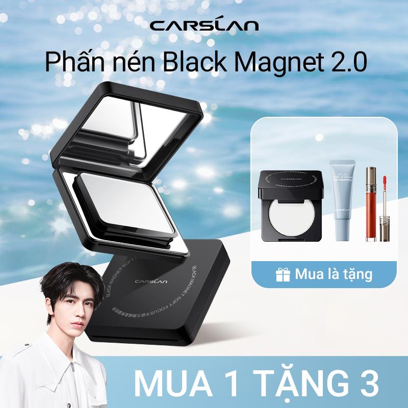 TunPham97 Phấn nén Black Magnet phiên bản mới 2.0 Carslan Bám nền lâu Kháng nước tốt 8g Mua 1 Tặng 3 Son dưỡng mini 3g*1+Phấn nen Black Magnet mini*1+kem nâng tông da 5g*1
