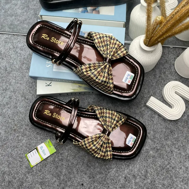Sandal Wanita Terbaru kekinian 2025 Sendal Sandal Wanita Platform Terbaru Model  Pita Tali Empuk Viral Kekinian Viral 5