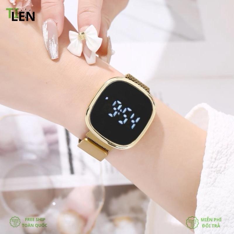 MS31 Đồng hồ điện tử cảm ứng dây thép màn hình Led thời trang Nam Nữ đeo tay Watch