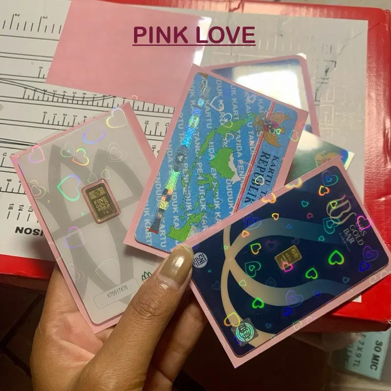 9 biji pink love tebal