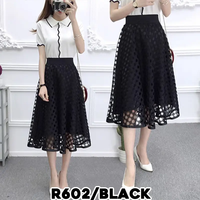 KARAKOREA R602 Yoona Flare Skirt /Midi / Rok Panjang / korean 1