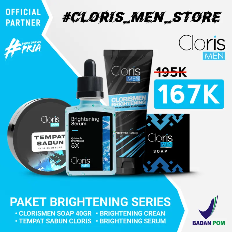 Clorismen PAKET BRIGHTENING SERIES Skincare Perawatan Wajah Pencerah Muka Mencerahkan & Memutihkan 0