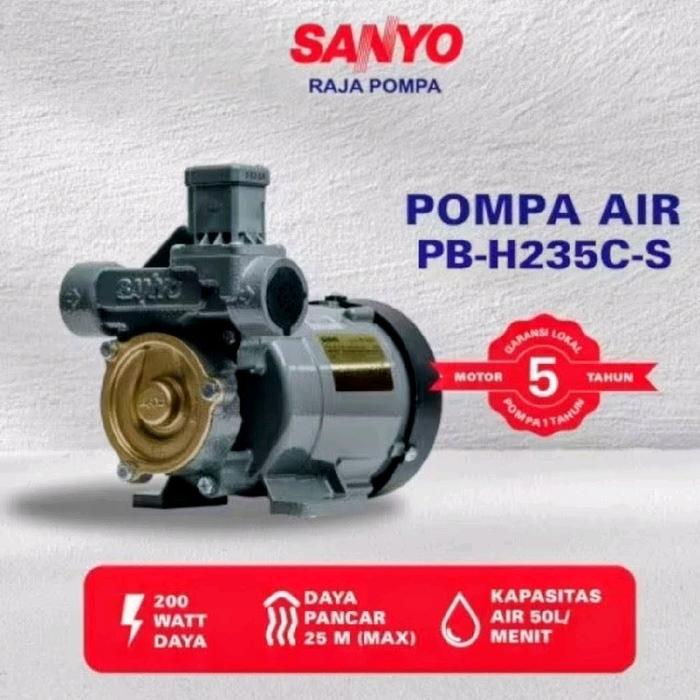 Gambar Sanyo PB-H235C Pompa Air Pendorong Booster Pump 200W Otomatis Garansi Motor 5 Tahun Cocok untuk Rumah 2 Tingkat dari Sein Jaya Shop Kota Bekasi Tokopedia