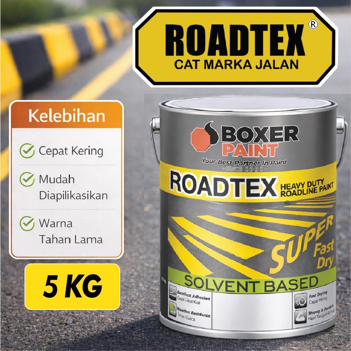 Gambar Cat Marka Jalan ROADTEX Solvent based (5 kg) - 21 White dari Boxer Paint Official Store Kab. Sidoarjo Tokopedia