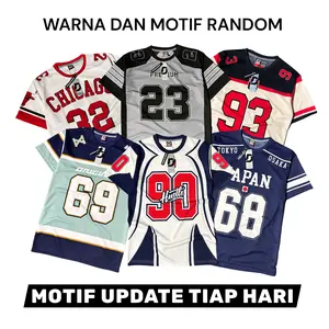 PAKET 3 PCS Jersey Unisex Vintage Hockey Boxy Fit Olahraga Pakaian Sport Baju Pria Dan Wanita Dryfit Milano Futsal