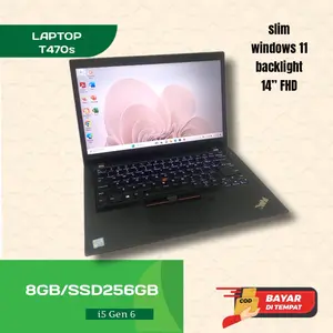 Laptop core i5 6th RAM 8GB SSD 256GB (T470s)